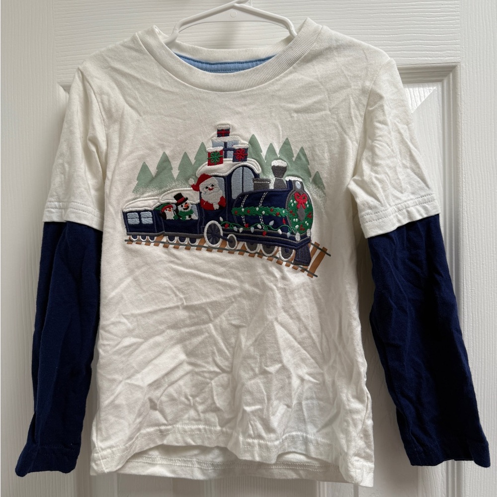 Gymboree kids Christmas train holiday shirt